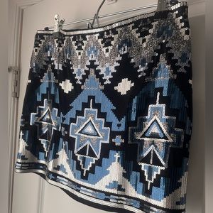 Sparkly mini skirt from Express